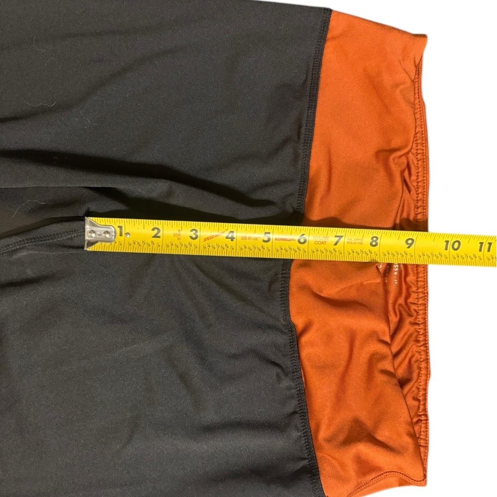 Black and Orange Leggings with Longhorn Logo - Picture 10 of 11